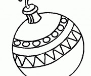 Coloriage et dessins gratuit Boule de Noel à décorer à imprimer