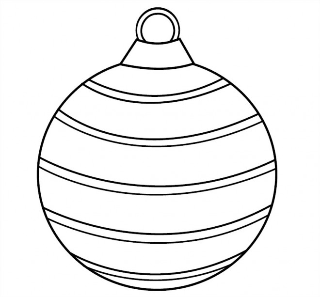 Coloriage Boule de Noel alignée dessin gratuit à imprimer