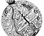 Coloriage Boule de Noel Anti-Stress