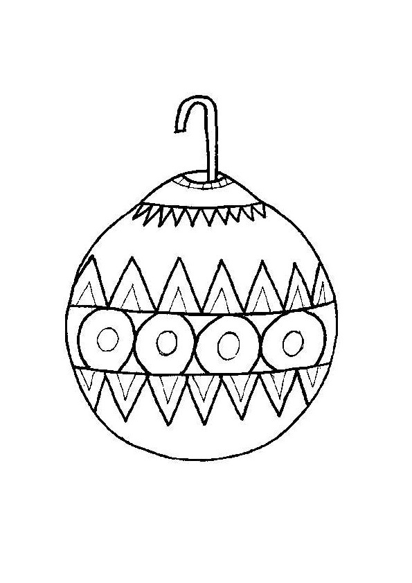 Coloriage Boule de Noel élémentaire