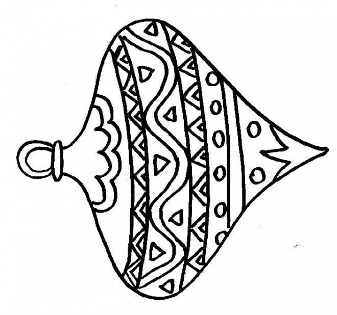 Coloriage Boule de Noel maternelle dessin gratuit à imprimer