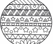 Coloriage et dessins gratuit Boule de Noel originale à imprimer