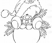 Coloriage Boule de Noel pour enfant