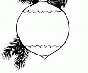 Coloriage Boule de Noel réaliste