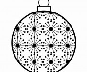 Coloriage et dessins gratuit Boule de Noel stylisé à imprimer