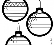 Coloriage Boules de Noel &agrave; compl&eacute;ter