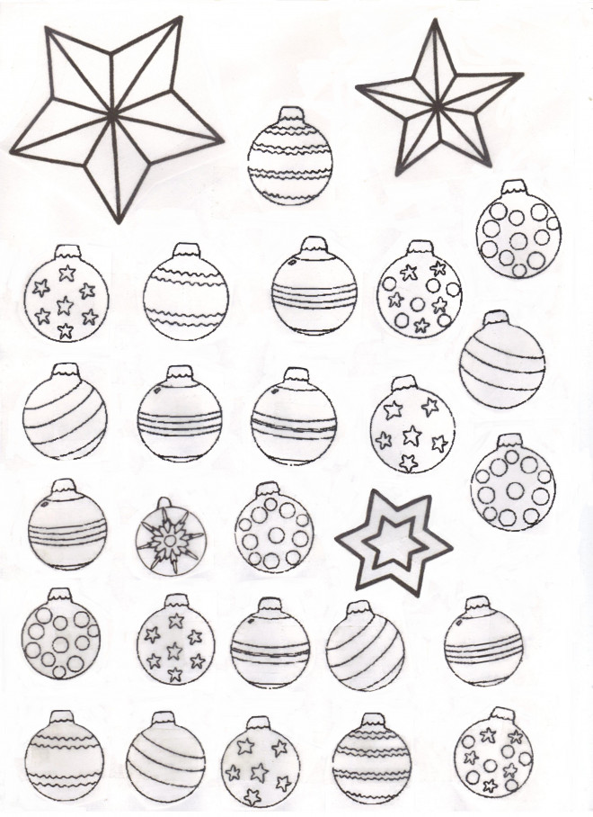 Coloriage Boules De Noel A Telecharger