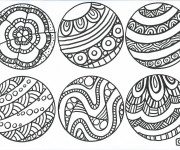 Coloriage Boules de Noel Artistique