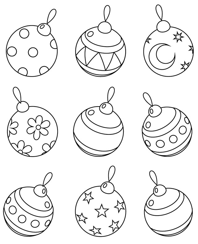 Coloriage Boules De Noel Couleur Dessin Gratuit A Imprimer