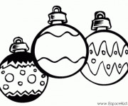 Coloriage et dessins gratuit Boules de Noel vecteur à imprimer