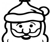 Coloriage P&egrave;re Noel vecteur