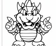 Coloriage et dessins gratuit B&eacute;b&eacute; Bowser dr&ocirc;le à imprimer