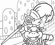 Coloriage B&eacute;b&eacute; Bowser en papier
