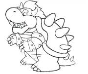 Coloriage et dessins gratuit Bower le kidnappeur de la princesse Peach à imprimer