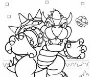 Coloriage Bowser &agrave; motifs
