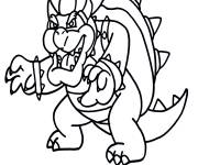 Coloriage et dessins gratuit Bowser au crayon à imprimer