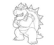 Coloriage et dessins gratuit Bowser avec son regard confiant à imprimer