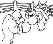 Coloriage Bowser contre Donkey Kong