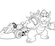 Coloriage Bowser de Mario Kart