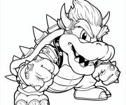 Coloriage Bowser en action