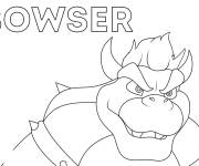 Coloriage Bowser en noir et blanc
