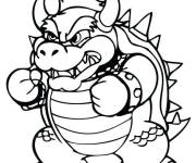 Coloriage Bowser &eacute;nerv&eacute; 