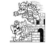 Coloriage Bowser et Mario