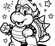 Coloriage Bowser heureux pour enfants