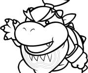 Coloriage Bowser JR rigolo