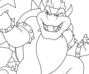 Coloriage Bowser l'ennemie de Mario