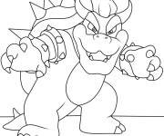 Coloriage Bowser le m&eacute;chant du jeux Mario