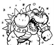 Coloriage Bowser le m&eacute;chant du Royaume Champignon