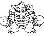Coloriage Bowser Mario pour enfants