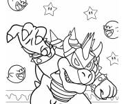 Coloriage Bowser masqu&eacute; du film Mario