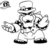 Coloriage Bowser pour conqu&eacute;rir le royaume des champignons