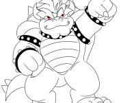 Coloriage Bowser qui fait peur