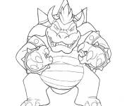 Coloriage Bowser qui fait peur &agrave; imprimer