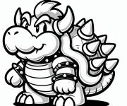 Coloriage Bowser rigolo en miniature