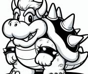 Coloriage Bowser souriant de dessin anim&eacute;