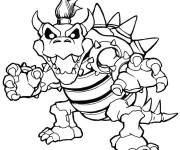 Coloriage Bowser squelette