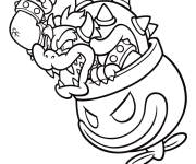 Coloriage Bowser tire du canon