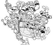 Coloriage L'&eacute;quipe du m&eacute;chant Bowser