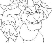 Coloriage Le fort Bowser en souriant