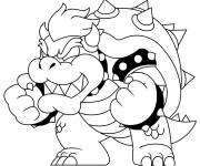 Coloriage Le tout puissant Bowser