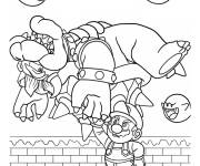 Coloriage Mario a battu Bowser