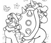 Coloriage Photo de Mario et Bowser