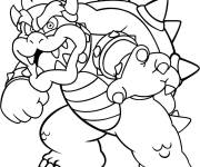 Coloriage Portrait de Bowser