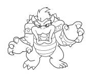 Coloriage Tortue m&eacute;chante Bowser