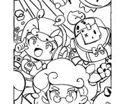 Coloriage Bea, Wally et Rosa de Brawl Stars