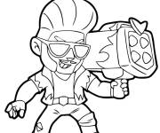 Coloriage et dessins gratuit Brawl Stars Brock avec son arme à imprimer